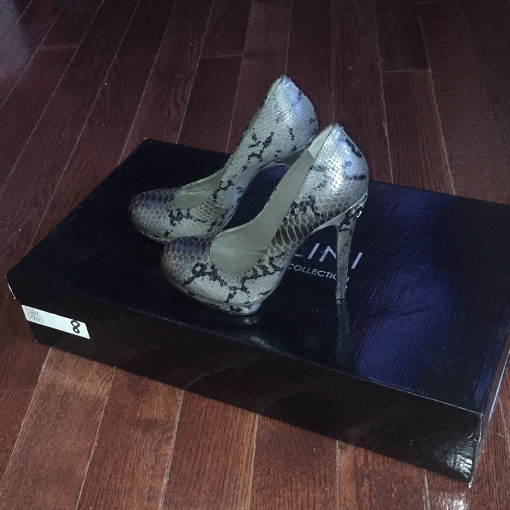 Tory Burch Snakeskin Print Heels